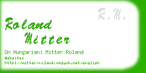 roland mitter business card